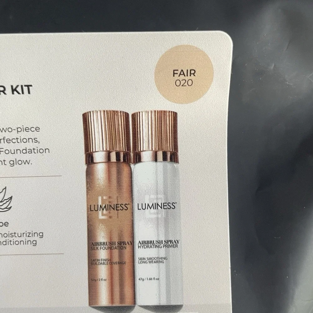 LUMINESS Silk Airbrush Spray Foundation & Primer Kit In Fair Flawless Foundation
